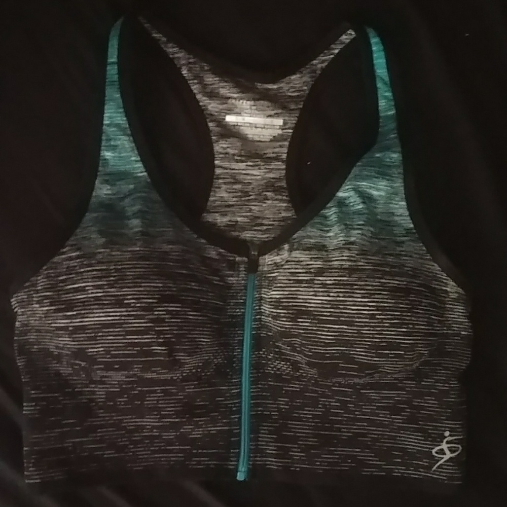 Ombre Zip-up Sports Bra
